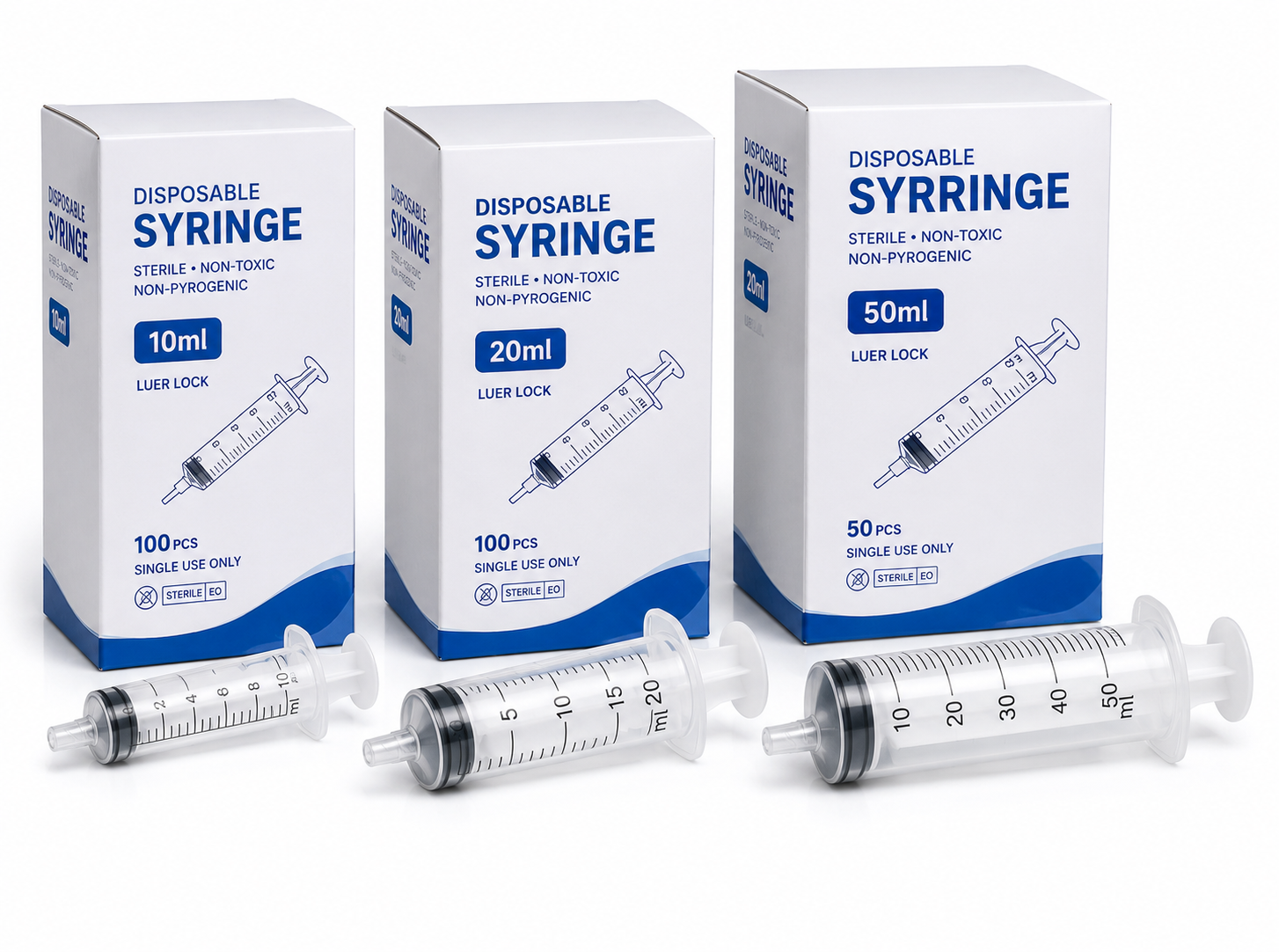 Syringe 10ml, 20ml, 50ml